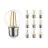 Multipack 10x Noxion Lucent Lustre LED E27 Ball Filament Clear 2.5W 250lm - 827 Extra Warm White - Replaces 25W